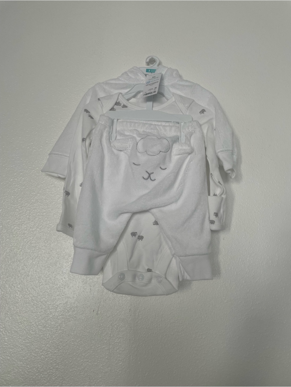 Carter's White Lamb 3-Piece Pajama Set